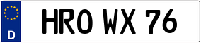 Trailer License Plate